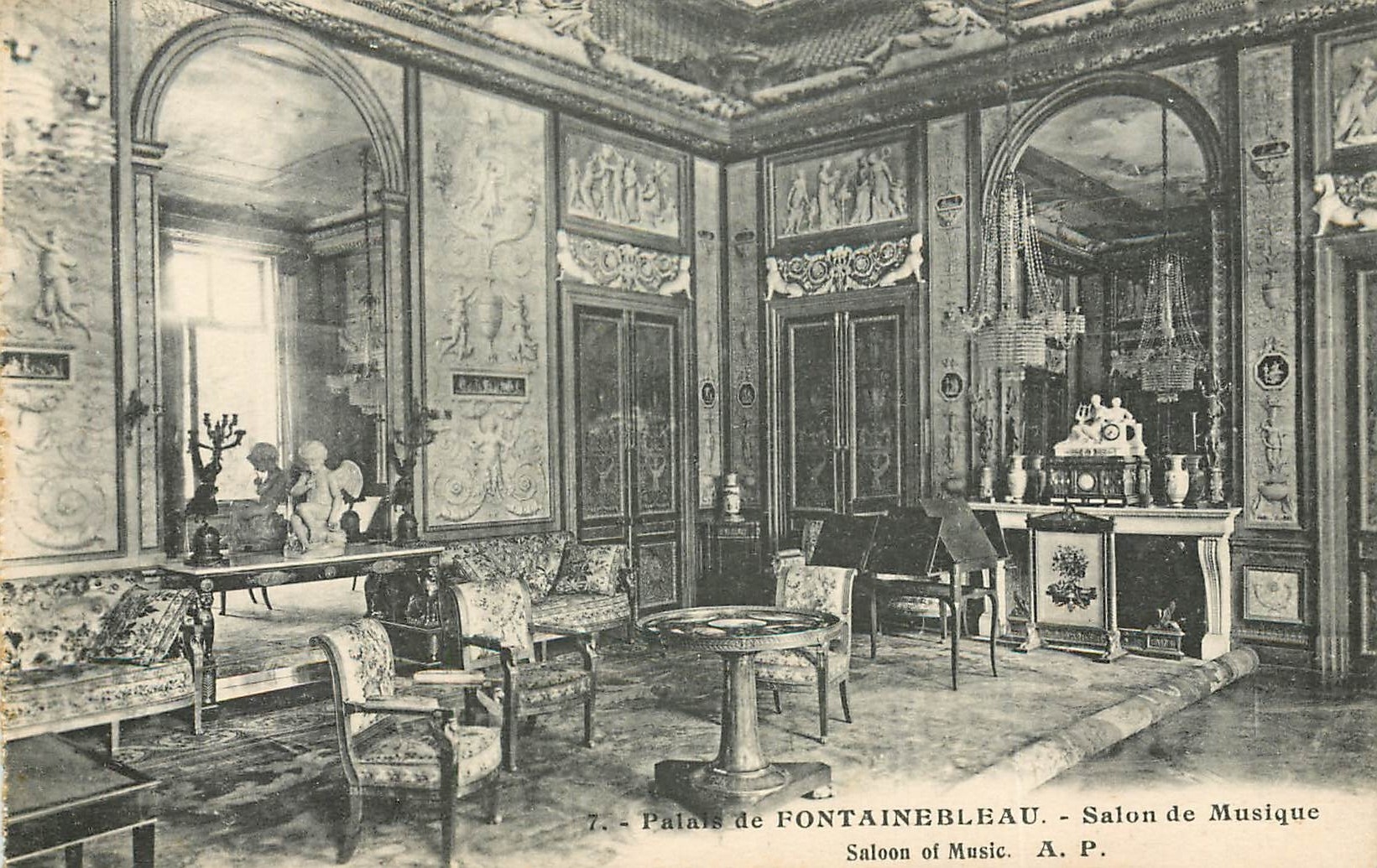Palais de FONTAINEBLEAU — Salone della Musica — A.P.