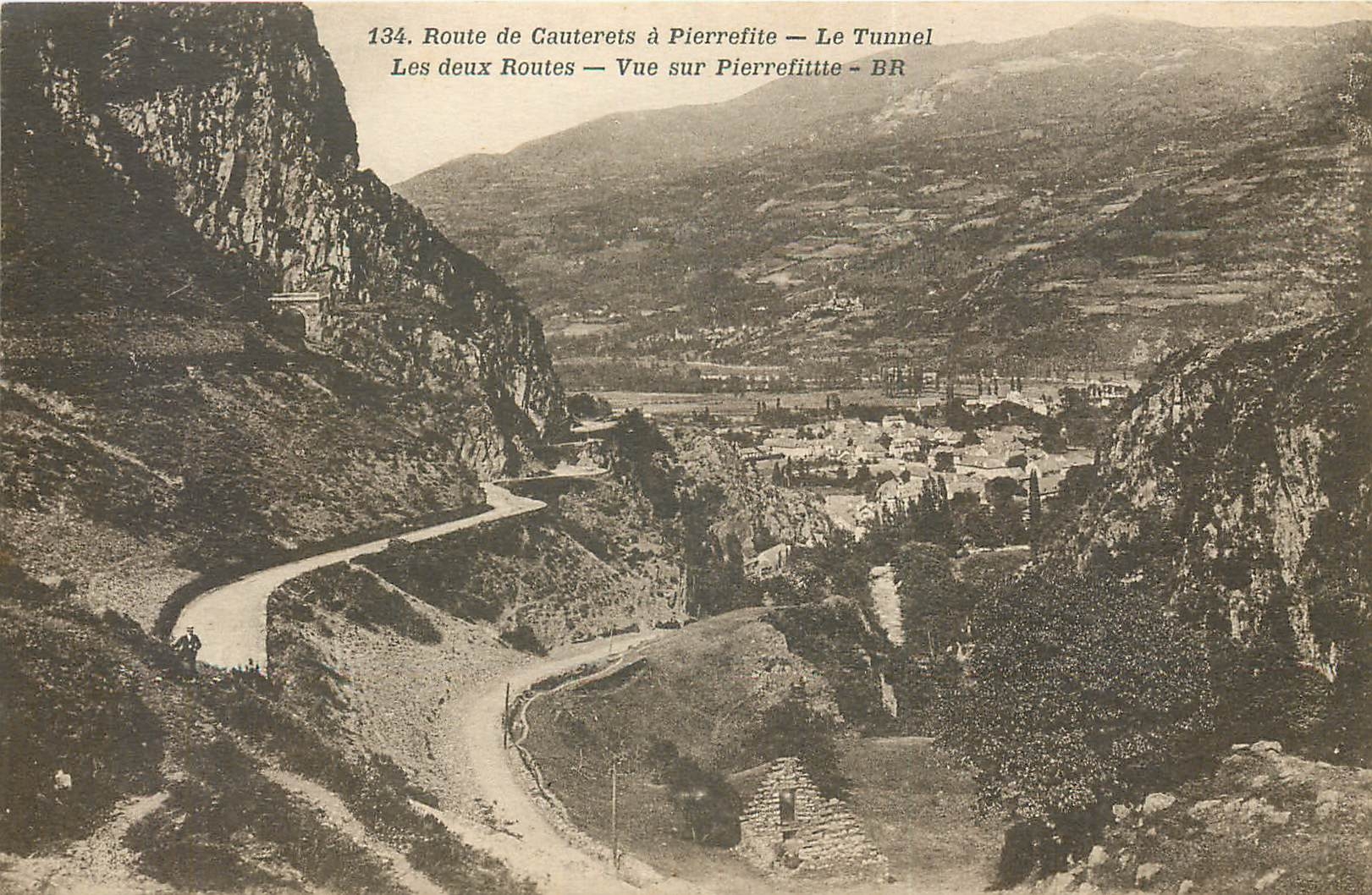Route de Gouterets à Pierrefitte — Le Tunnel — Vue sur Pierrefitte — BR