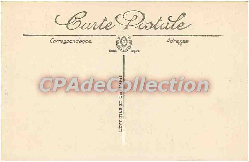 Carte Postale — Correspondance — Lévy Fils et Cie, Paris — Verso