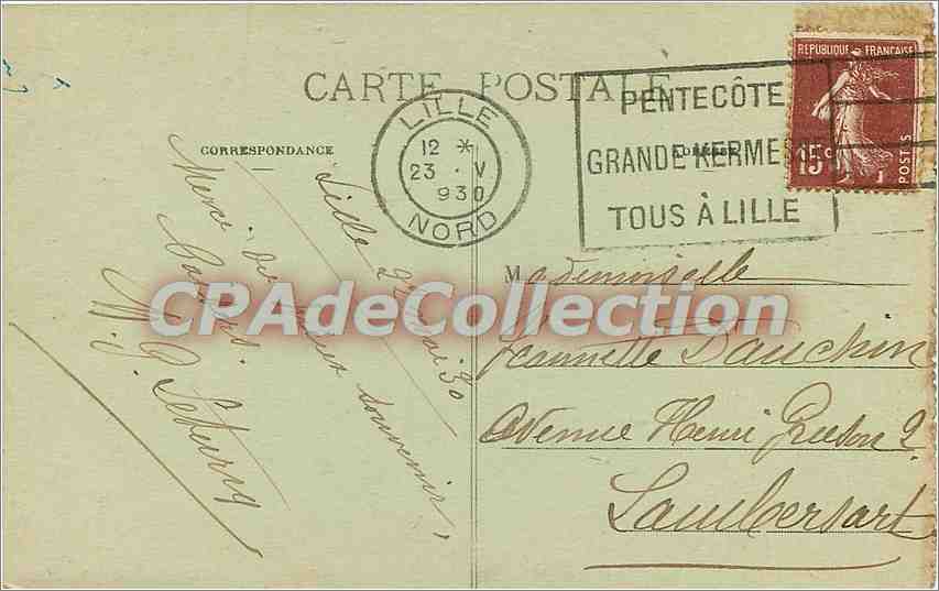 CPA Lille L'Eglise de la Madeleine — Rückseite