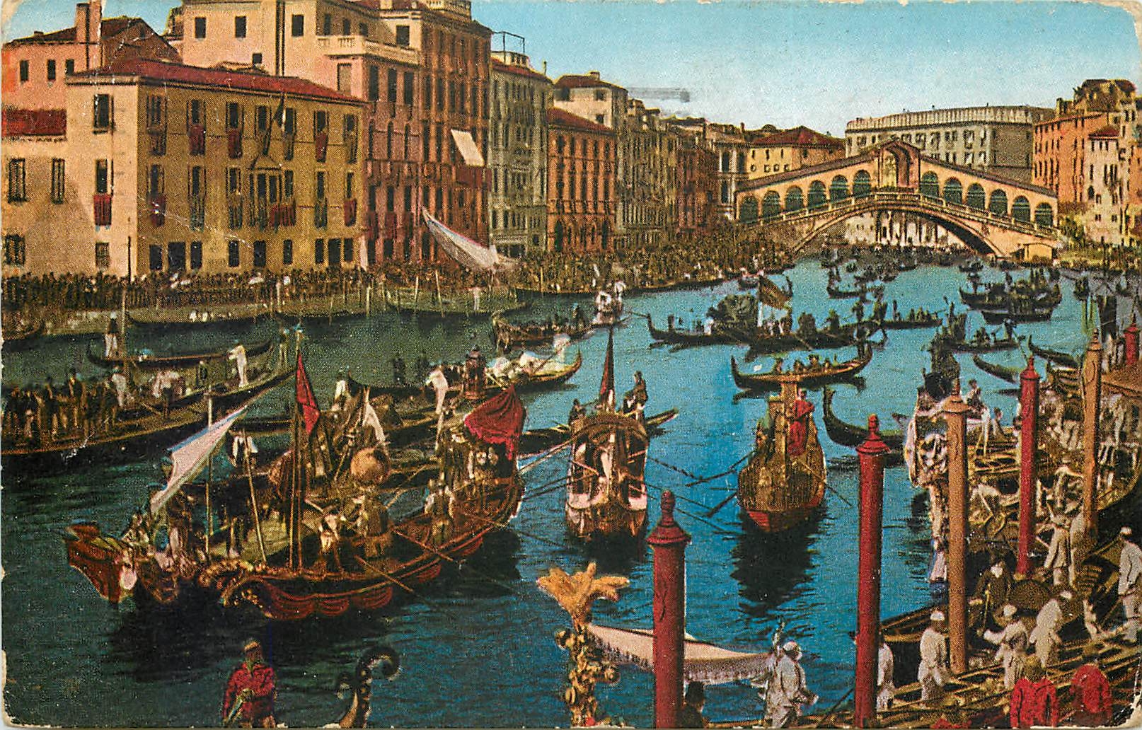 Venise - Canal Grande en fête — Éditeur Cassi Grulli Milan, n°33