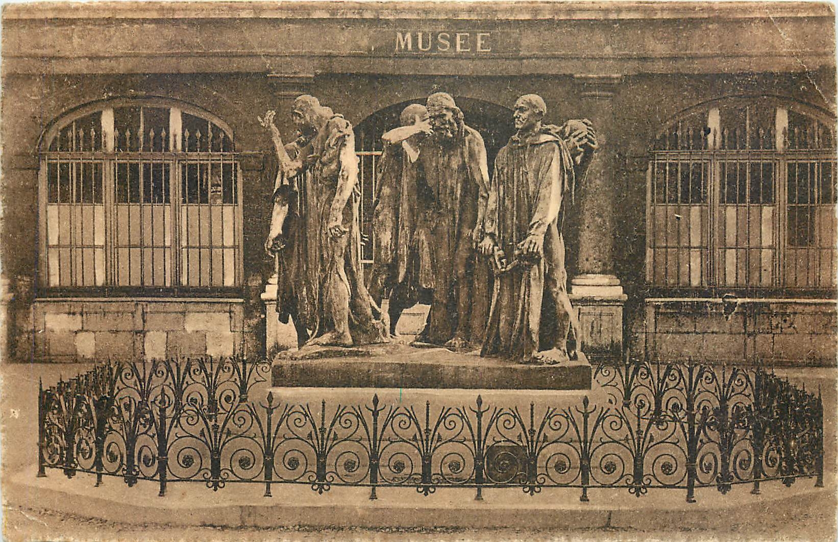 CPA Calais les Bourgeois de Calais oeuvre de Rodin