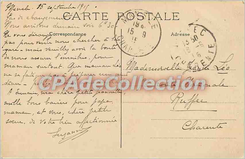 Lichères — Église du XIe Siècle — Collection J. S. D. - 498 — Reverso