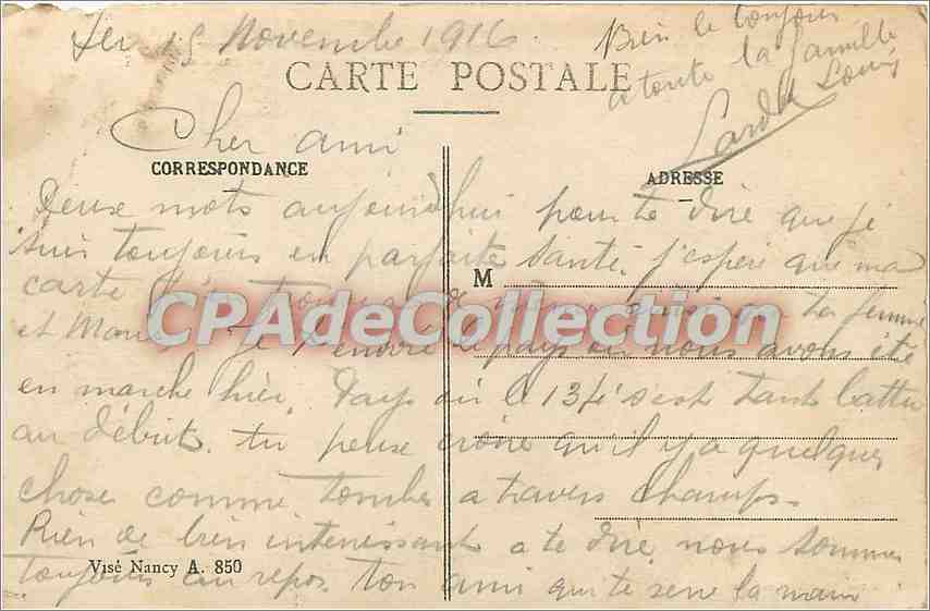 CPA La Guerre en Lorraine en 1914 1915 La bataille de Rozelieures — Back