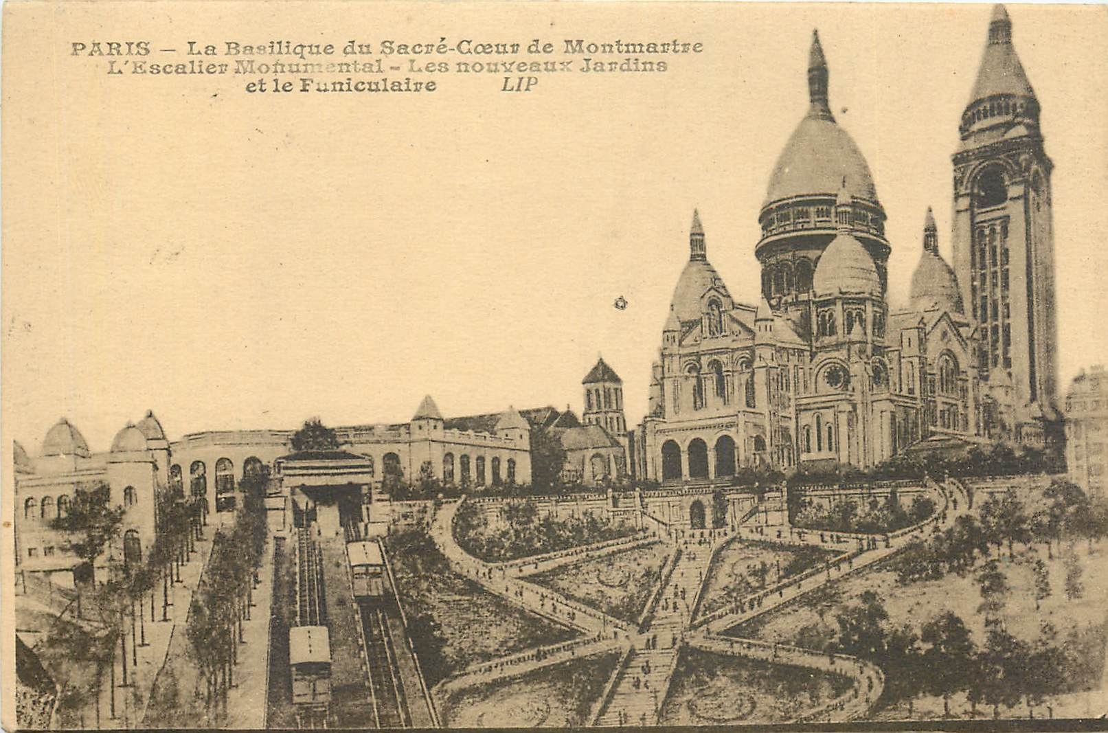 Paris — La Basilique du Sacré-Cœur de Montmartre — L'Escalier Monumental et le Puniculaire — LIP