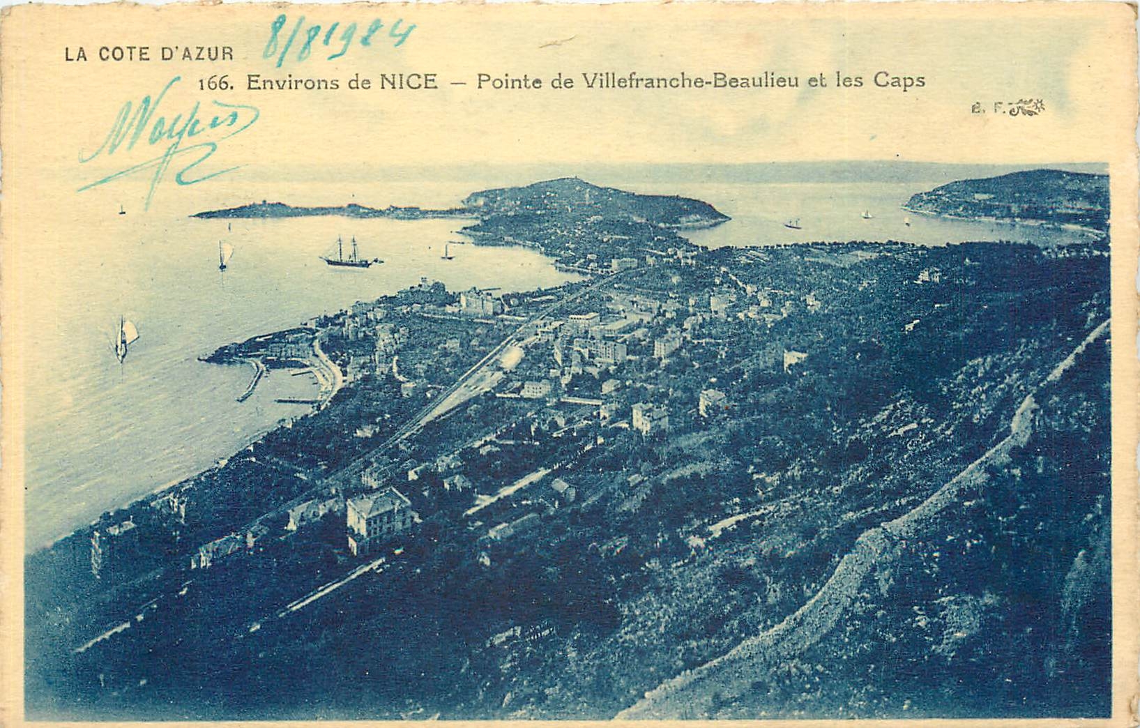 Um NICE — Pointe de Villefranche-Beaulieu und die Caps — Verlag B.F., Nr. 166