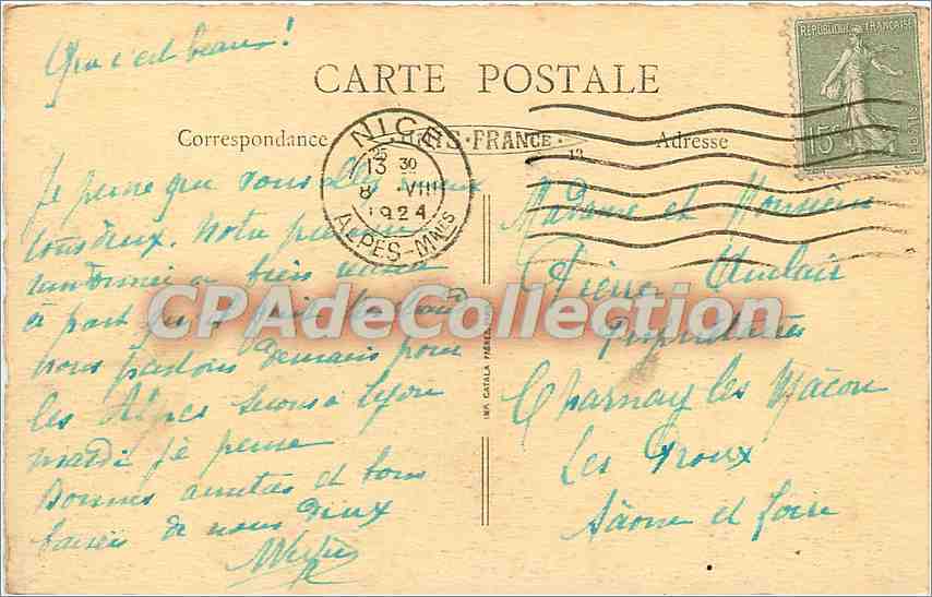 Um NICE — Pointe de Villefranche-Beaulieu und die Caps — Verlag B.F., Nr. 166 — Rückseite