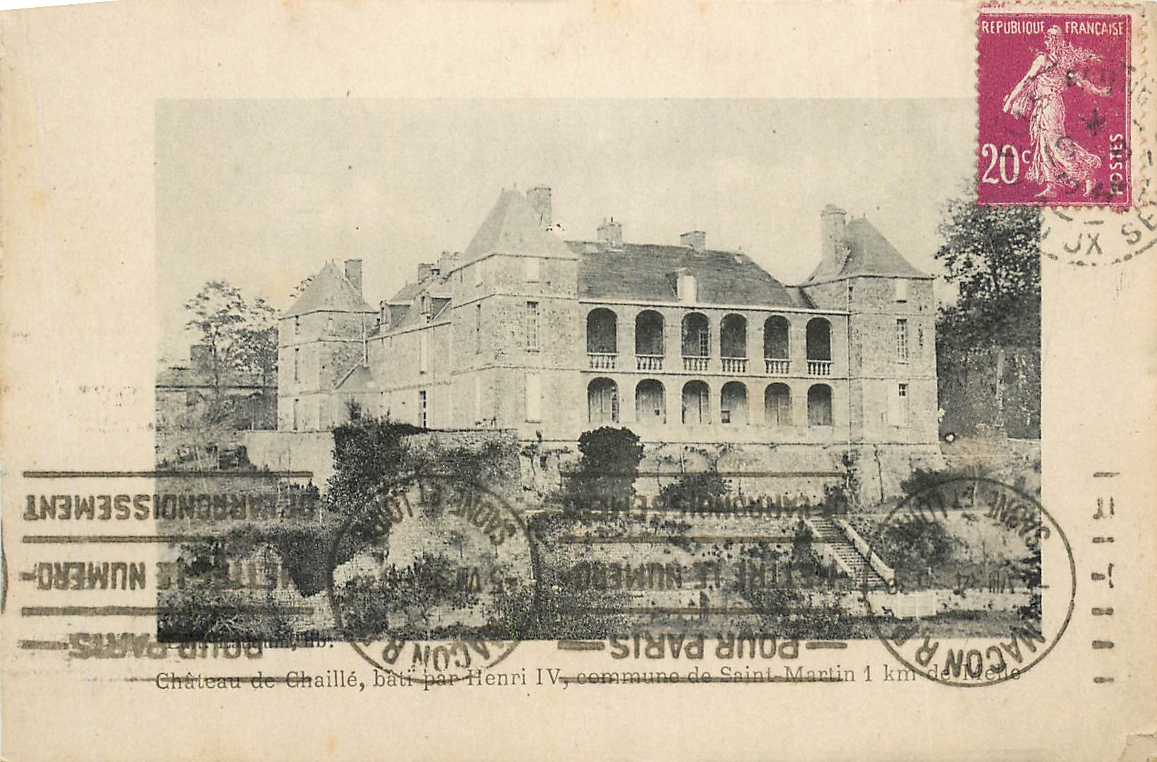 CPA Chateau de Chaille bati par Henri IV commune de Saint Martin 1 km