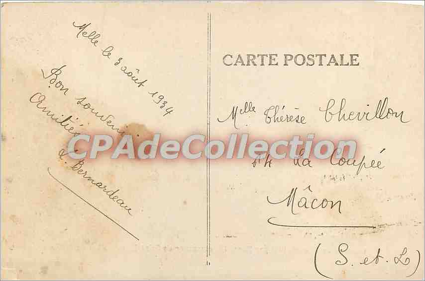 CPA Chateau de Chaille bati par Henri IV commune de Saint Martin 1 km — Rückseite