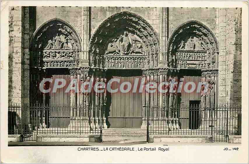 CPA Chartres La Cathedrale Le Portail Royal