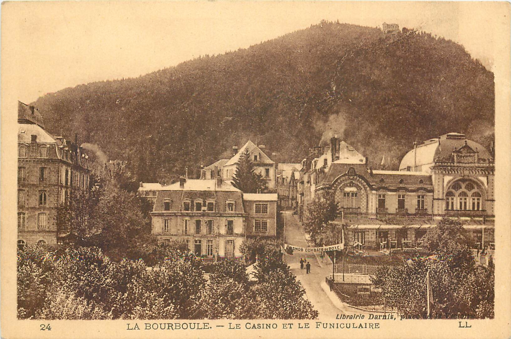 CPA La Bourboule Le Casino et le Funiculaire