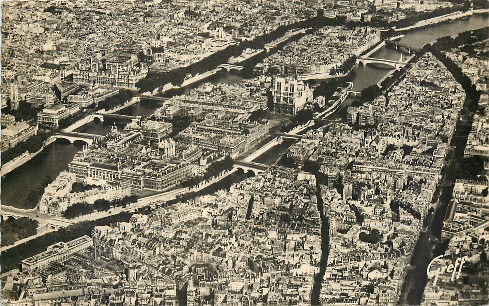 CPA Paris Vue aerienne Boulevard Saint Germain Iles de la Cite