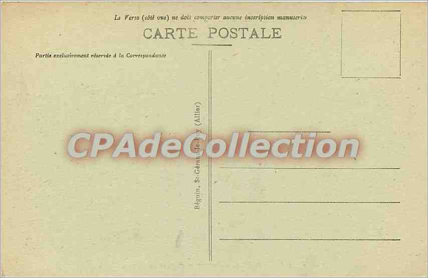 CPA La Bourboule Vue sur la poste et les Grands Hotels — Rückseite