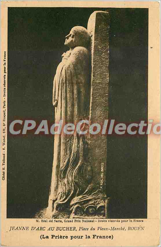 CPA Jeanne d'Arc au Bucher Place du Vieux Marche Rouen