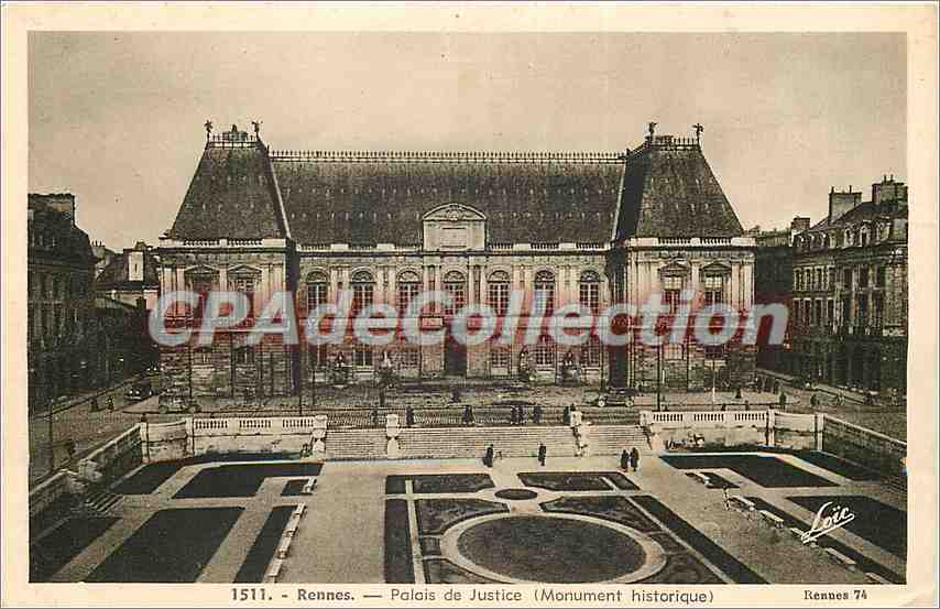 CPA Rennes Palais de Justice (Monument historique)