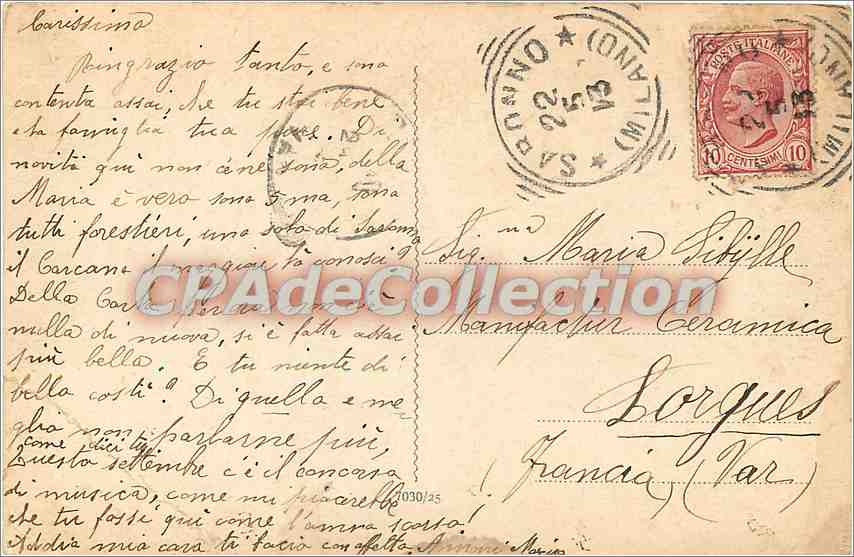 CPA couple enfants marins — Rückseite