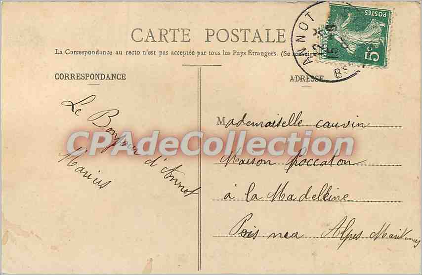 CPA Annot Vue generale — Rückseite