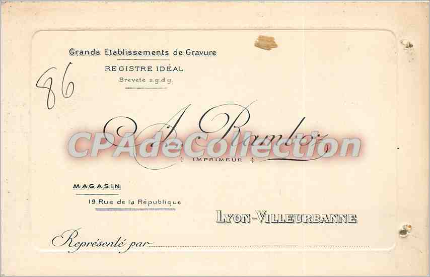 CPA Ramboz imprimeur Lyon Villeurbanne