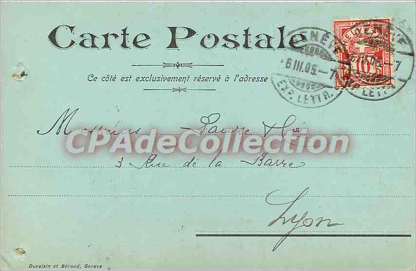 Manufacture de Chaînes d'Or — J. Friederich — Genève, 6 mars 1905 — Rückseite