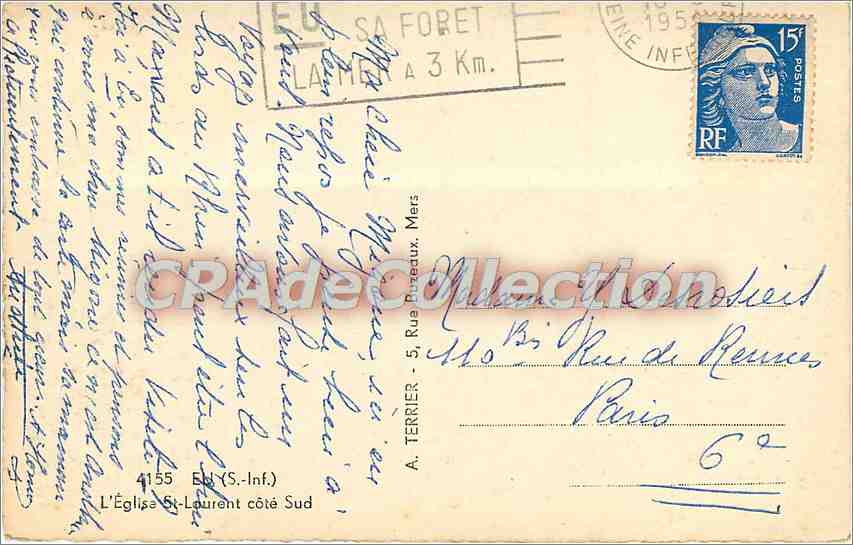 CPA Eu (S Inf) L'Eglise St Laurent Cote Sud — Rückseite