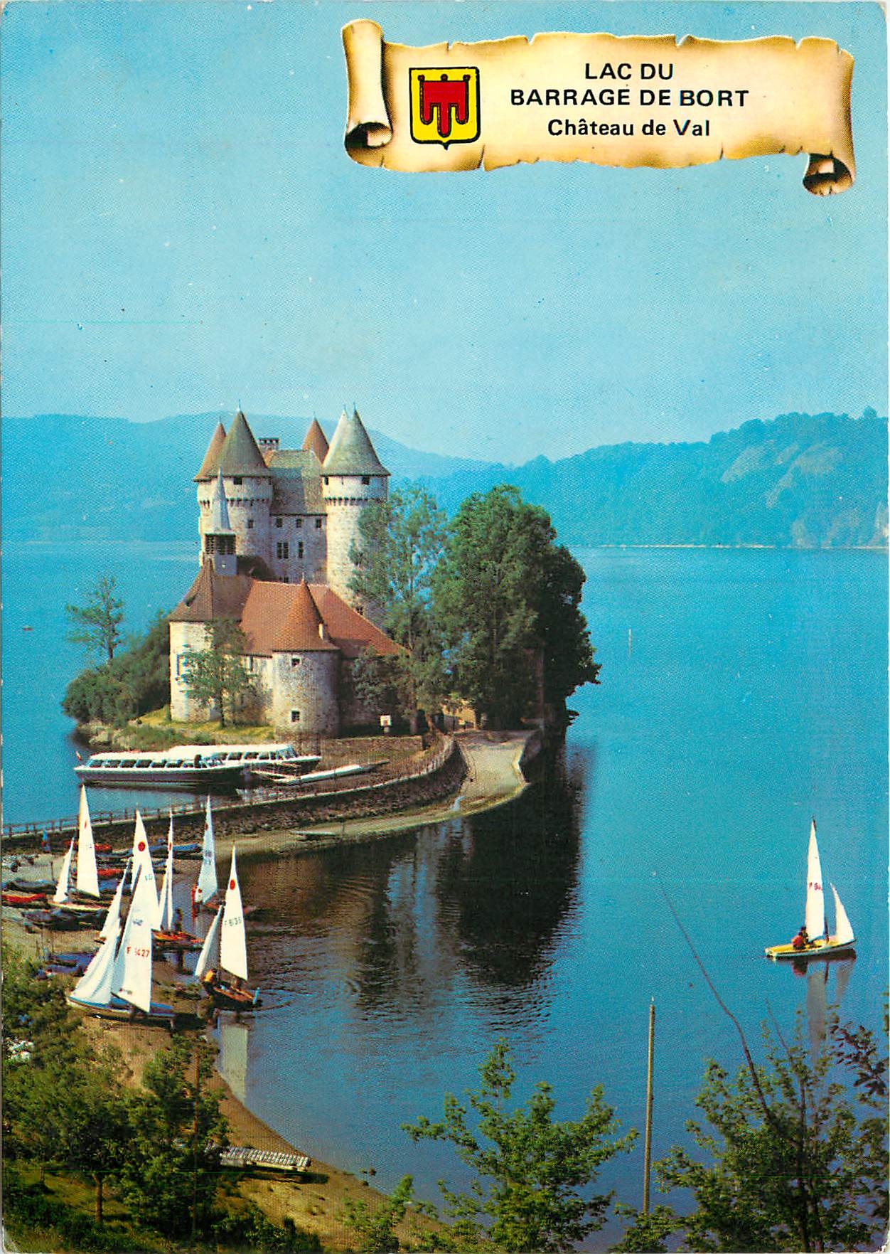 Lac du Barrage de Bort — Château de Val — Éditeur L'Auvergne Touristique