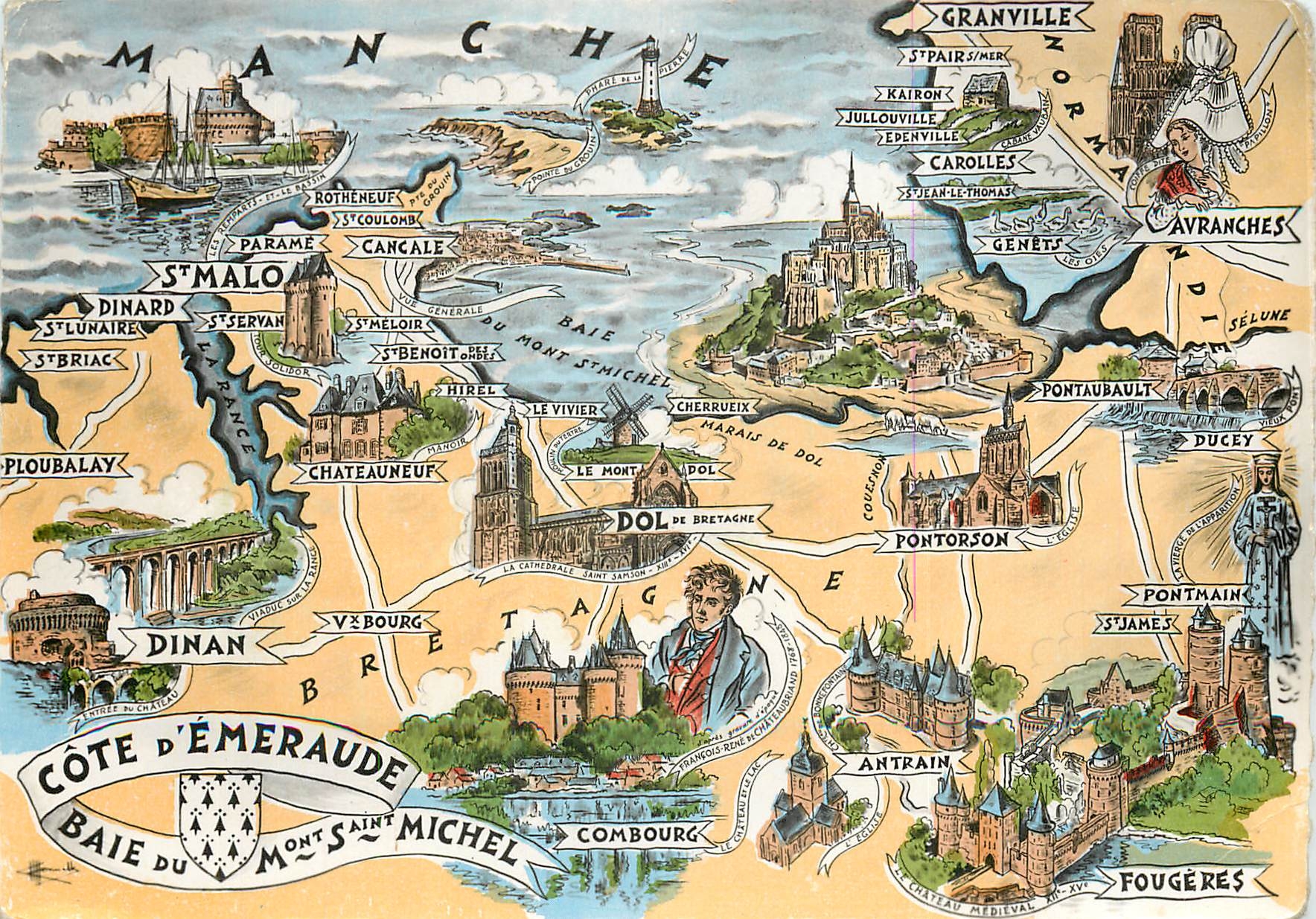 Küste Émeraude — Bucht von Mont Saint-Michel — Editions Peraud Fils, Nantes