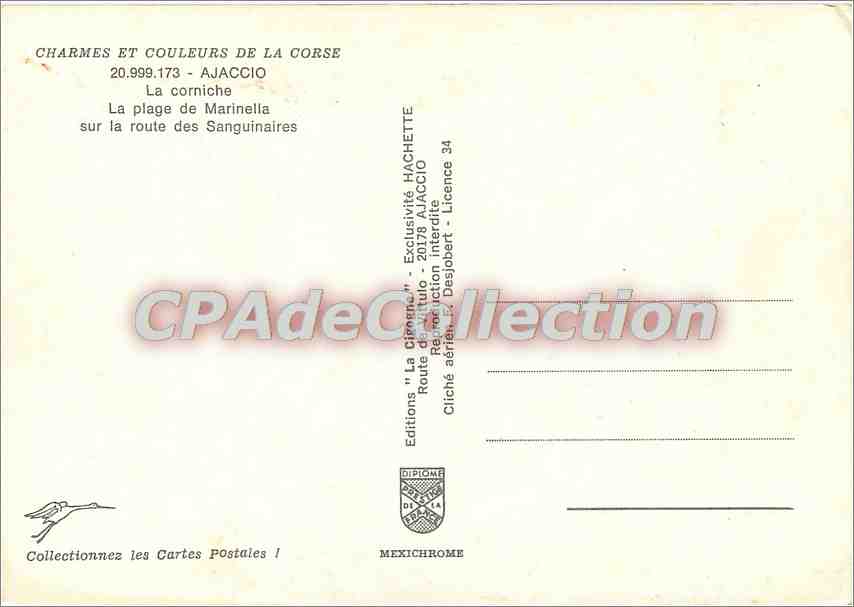 La plage de Marinella — sur la route des Sanguinaires — Éditions "La Cimène" — Reverso