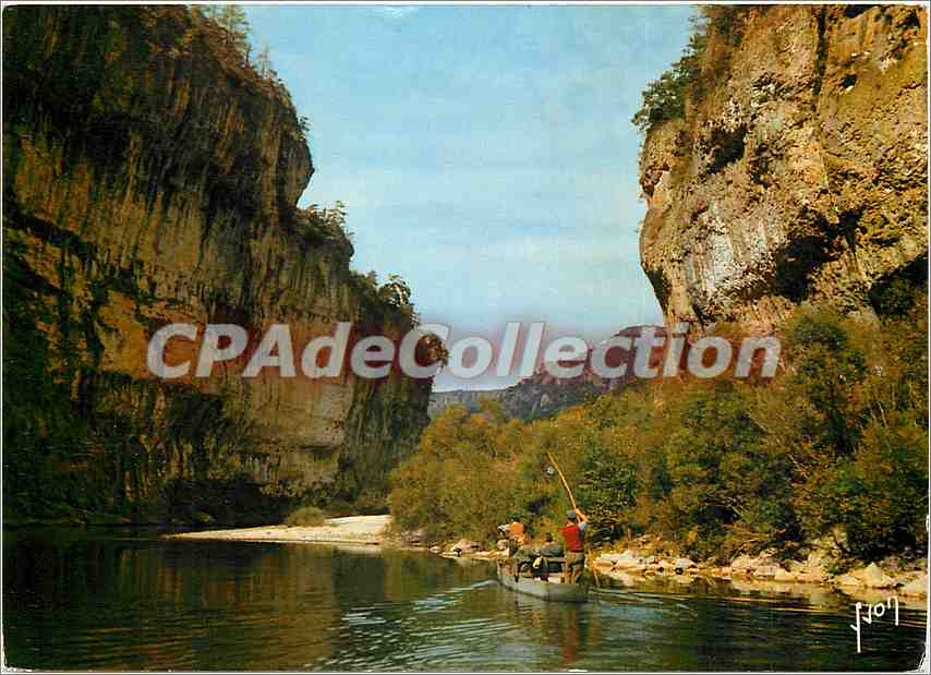 Gorges du Tarn (Lozère) — Promenade en barque sur le Tarn au lieu dit "Les Détroits" — Éditions d'Art YVON