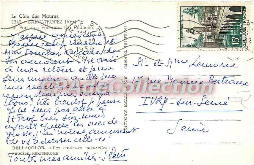 Der Fischereihafen (La Pouncho) — Saint-Tropez (Var) — Éditions Rellacolor — Rückseite