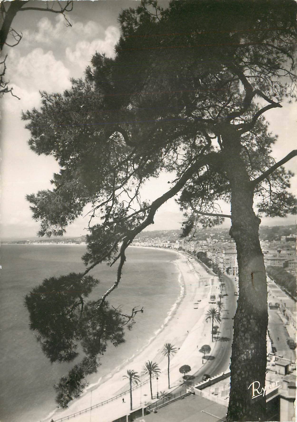 CPSM Les Bords de la riviera Nice Perspective sur le Quai des Etats Uni et la Baie des Anges