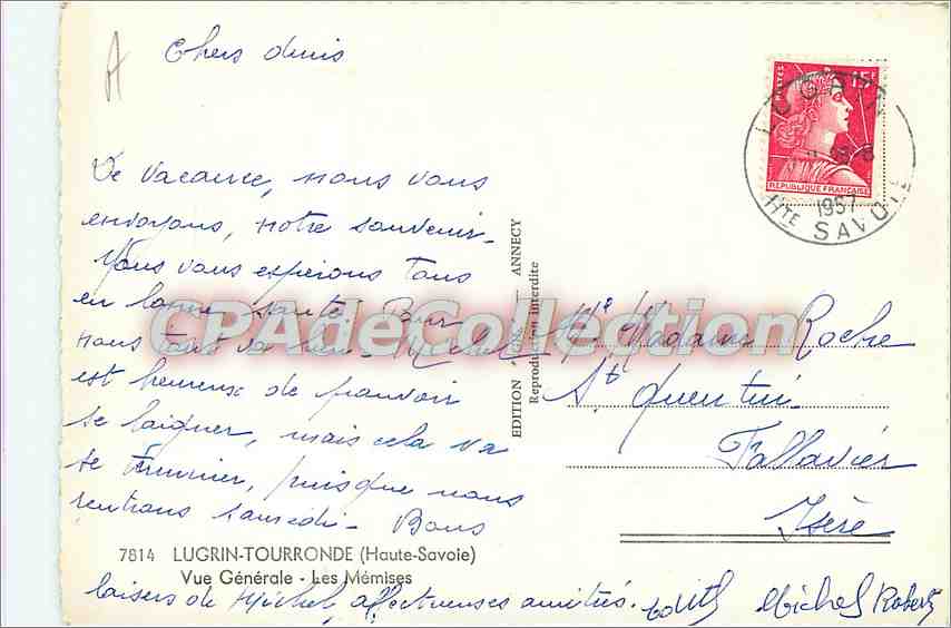 CPSM Lugrin Tourronde (Hte Sav) Vue generale les Memises — Reverso