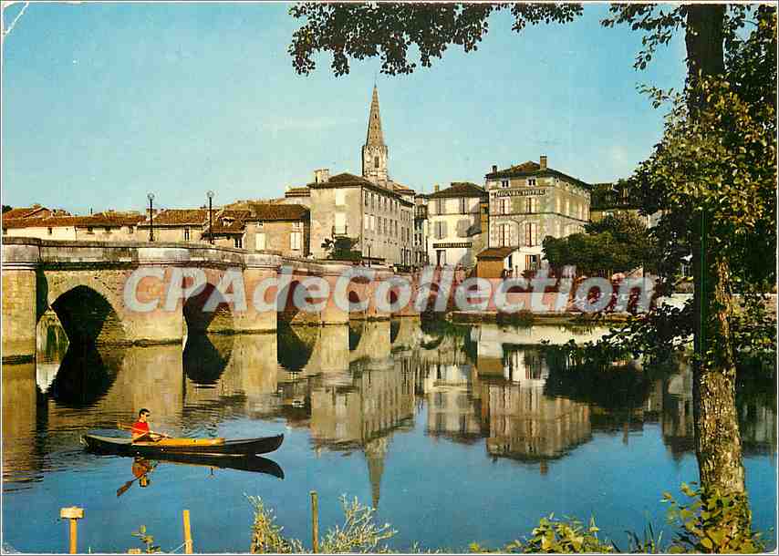 Semi-Modern Postcard Valley of the Vienne The Old Bridge of Confolens (12th c)