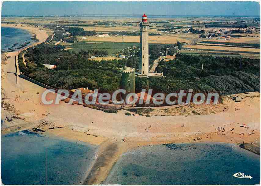 CPSM Ile de Re St Clement des Baleines (Char Mar) Vue aerienne le phare
