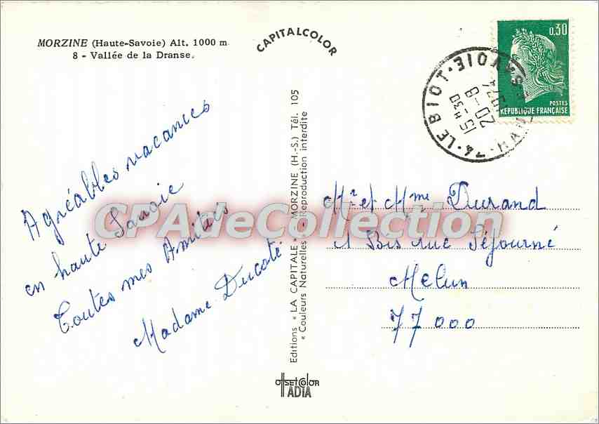Morzine (Haute-Savoie) — Tal der Dranse — Editionen CAPITALECOLOR — Rückseite
