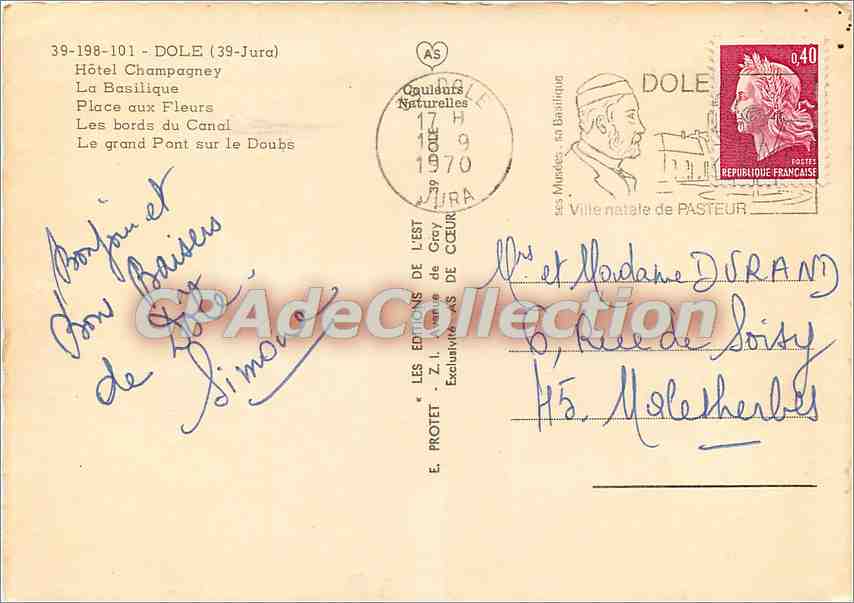 Dole — Vue panoramique et monuments — CPAdeCollection — Back
