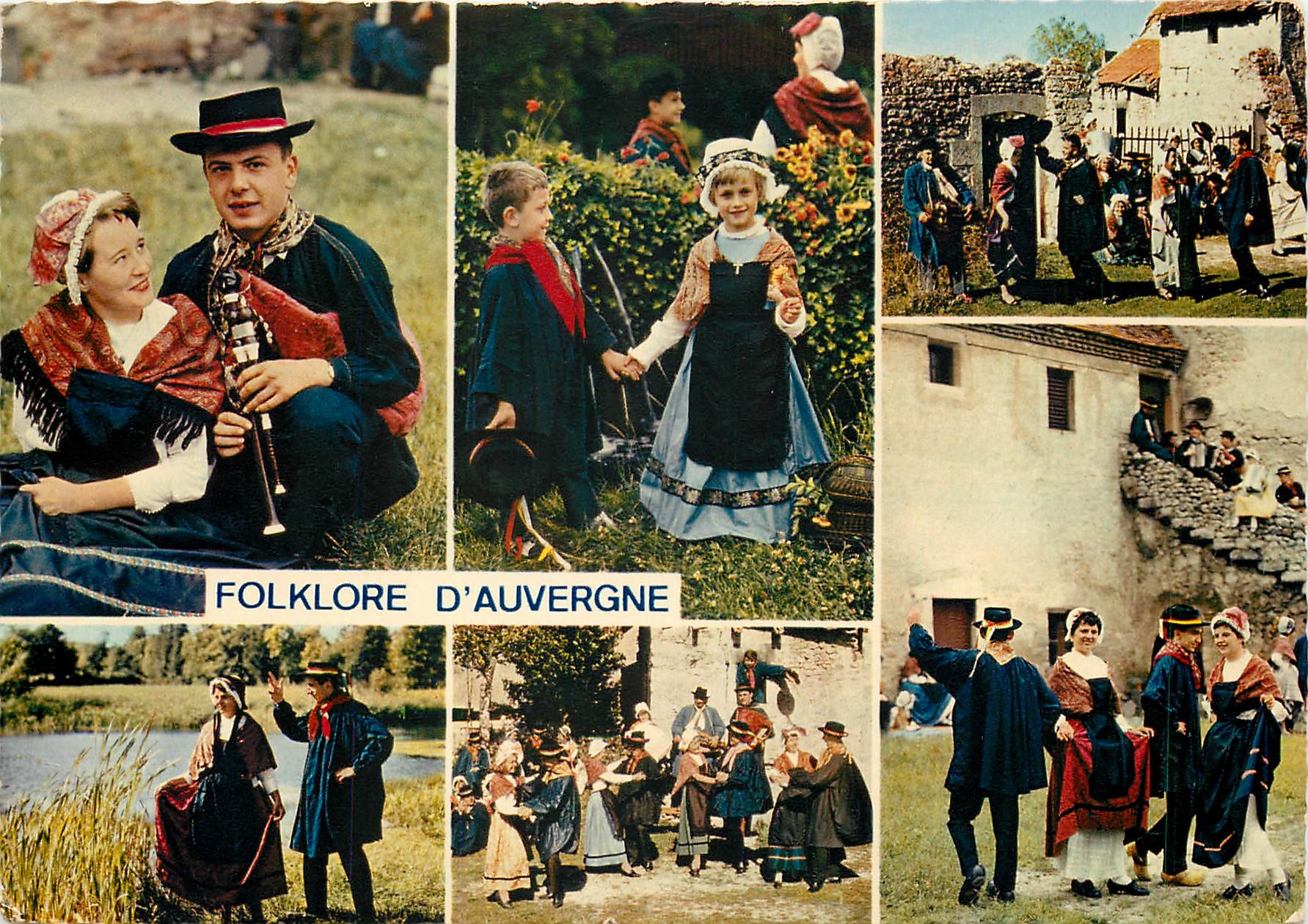 CPSM Folklore d'Auvergne Groupe Folklorique et artistique Lo Gars d'Cheu Nous de Gannet
