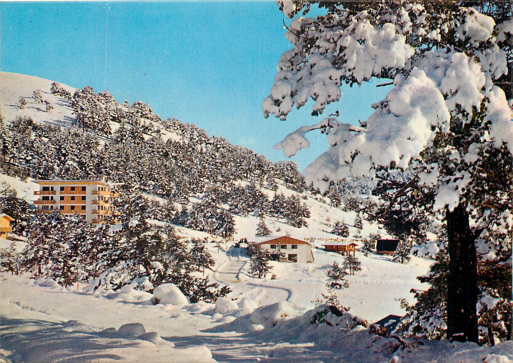 Greolieres-les-Neiges (A.M.) — Blick auf das Cheiron-Haus und die Schneefelder — Edition Y.P.A. Nice
