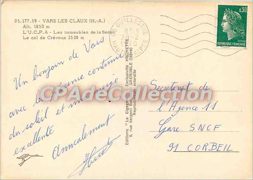 La Cigogne — Vars les Claux (H.-A.) — Éditions 'La Cigogne' — Reverso