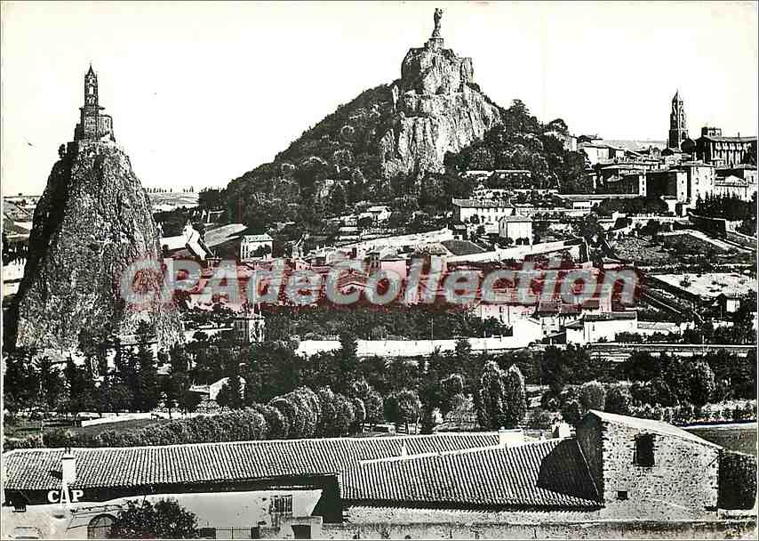 CPSM Le Puy les Rochers Corneille et Saint Michel d'Aiguilhe