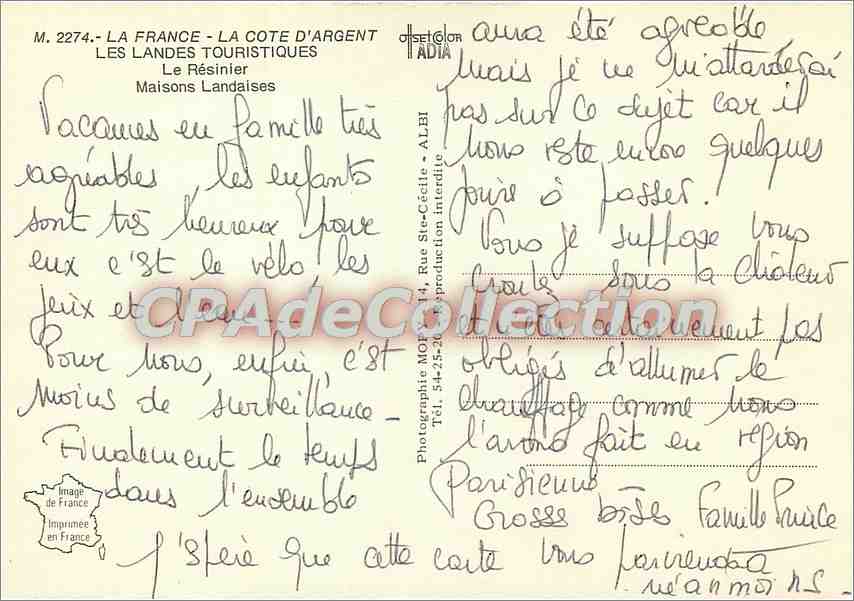 Les Landes — Maisons Landaises — MOPY — Rückseite