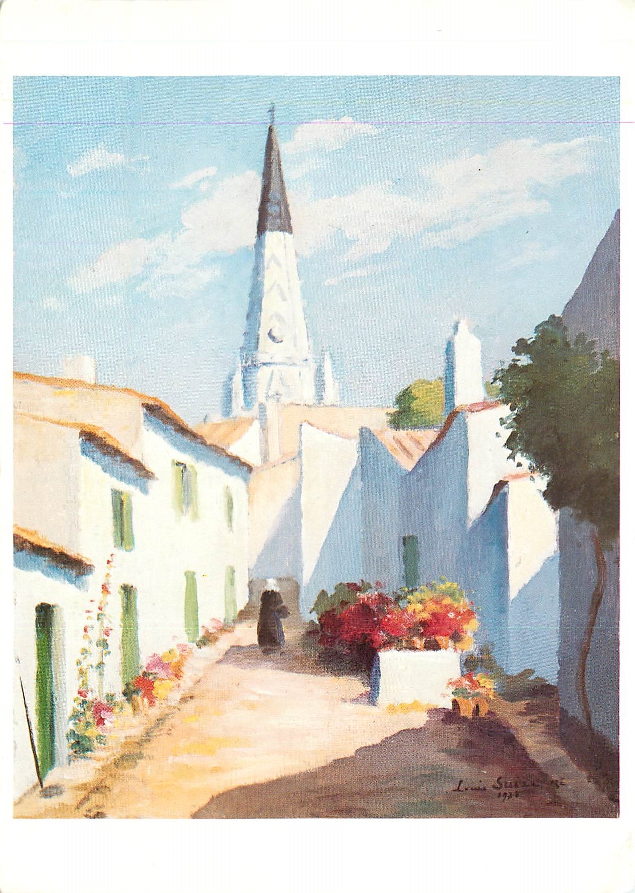 Rue de l'Embarcadère at Île de Ré — painting by Louis Suire — 1926