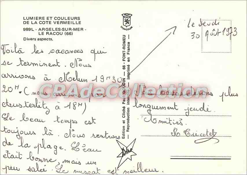 CPSM Argeles sur Mer Le Racou divers aspects — Back