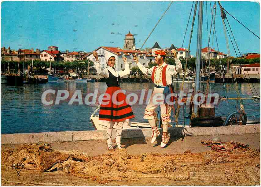 Saint Jean de Luz (Pirinees Atlantiek) — Dansers van de Basque Il Fandango — Uitgave REX
