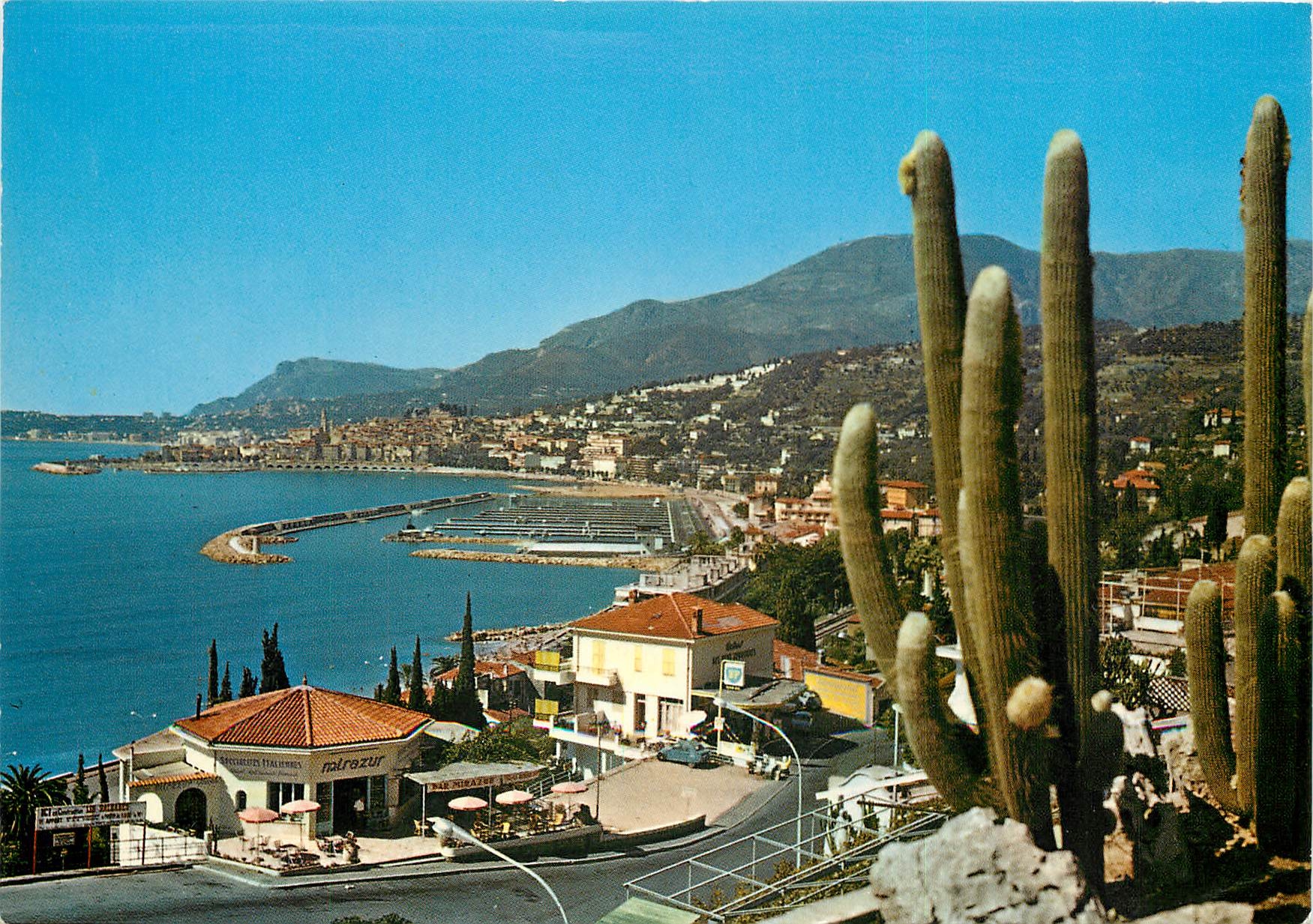 Menton — Vue du nouveau port et de la frontière franco-italienne — Éditeur: Couleurs Naturelles, n° 2203