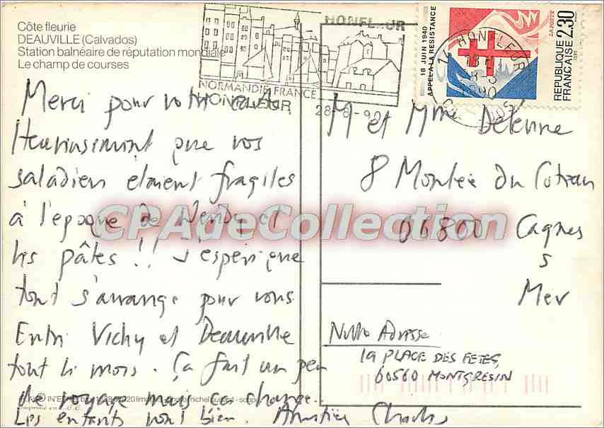 Côte Fleurie — Deauville — Station balnéaire de réputation mondiale — Le champ de courses — Reverso