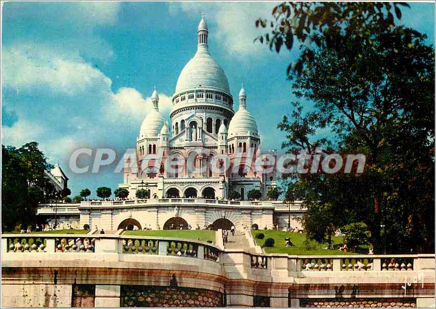 CPSM Paris le Sacre Coeur