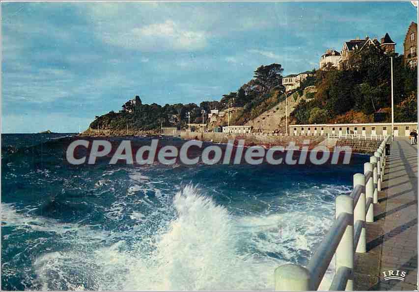 CPSM Dinard Cote d'Emeraude Effet de Vagues sur la promenade des Allies