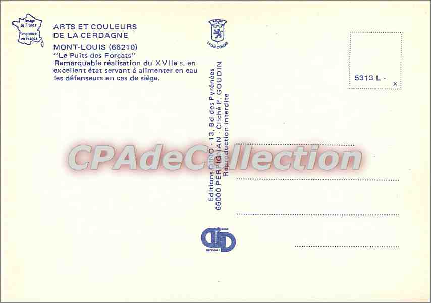 Le Puits des Forcats — Mont-Louis (66210) — Éditions Perignan — Verso