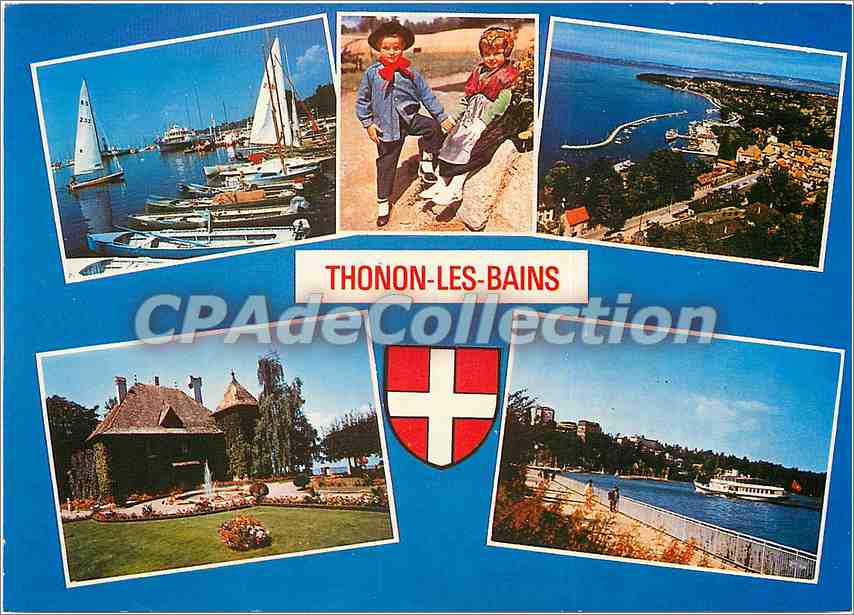 Thonon-les-Bains — vue panoramique et scènes locales — CPAdeCollection
