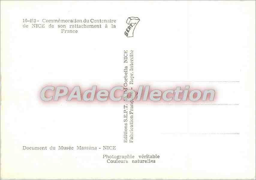 Centenaire de Nice — 1860-1960 — Éditions Masséna — Reverso